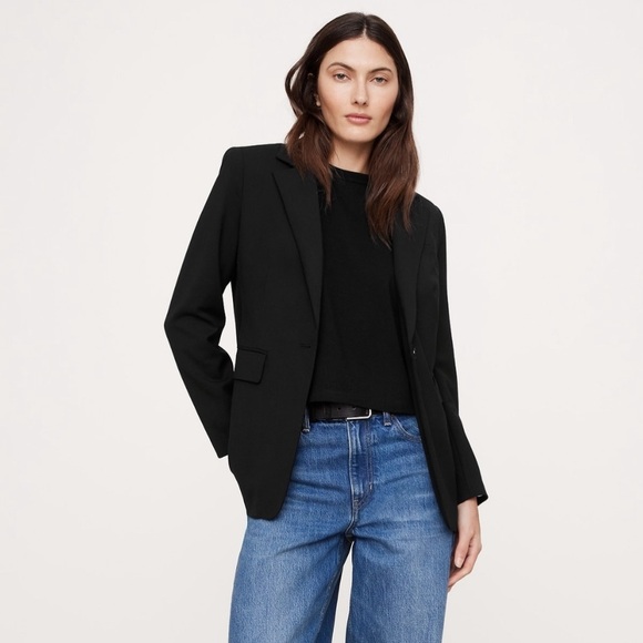 FINAL MARKDOWN! Banana Republic Black Siena Italian Wool Blazer - Multiple 💎 - Picture 1 of 9